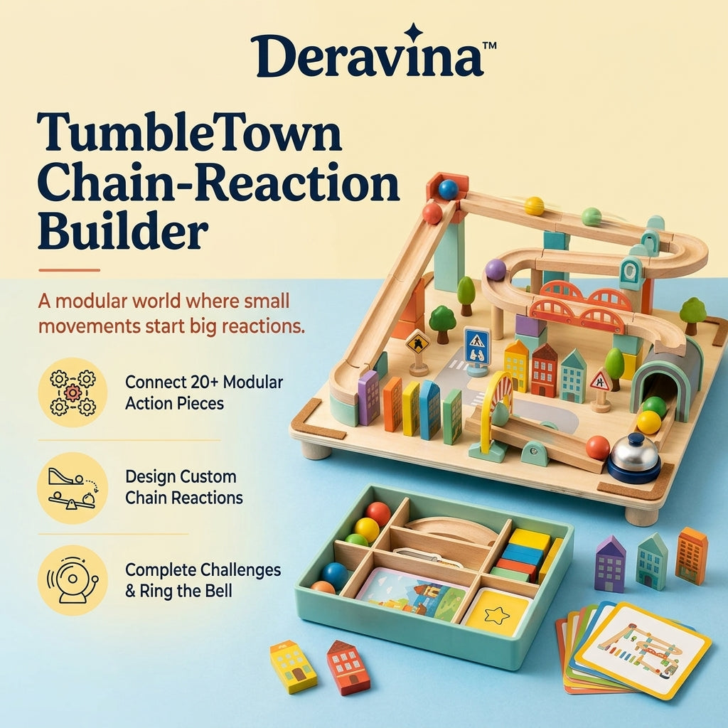 Deravina™ TumbleTown Chain-Reaction Builder